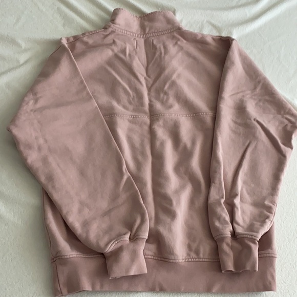 Colourful Standard cotton powder pink half zip sweatshirt - Picture 4 of 4